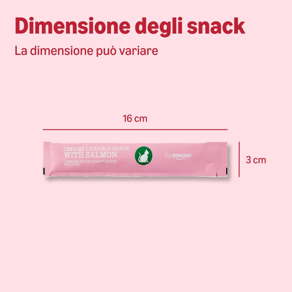 Amazon Snack leccabile per gatti, salmone, 5 x 15 g, 75 g
