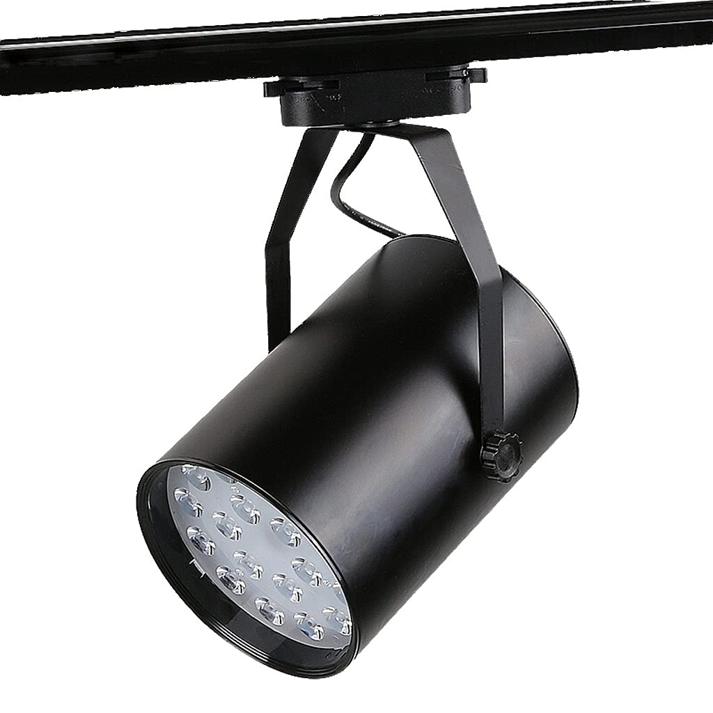 Spot LED encastré sur rail aluminium 7W blanc et noir pour magasin