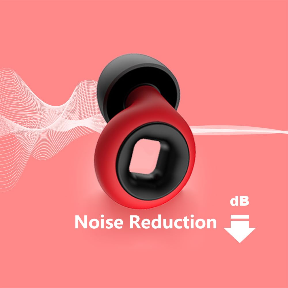 Artvive - Tappi per le Orecchie Silenziosi del Vento, 2 Paia di Tappi per le Orecchie in Silicone Morbido, 4 Misure (XS/S/M/L), Nero
