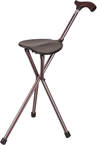 Switch Sticks Bastón, bastón, silla de bastón, bastón cuádruple y bastón plegable con asiento mide 34 pulgadas de alto, apto para FSA HSA y soporta