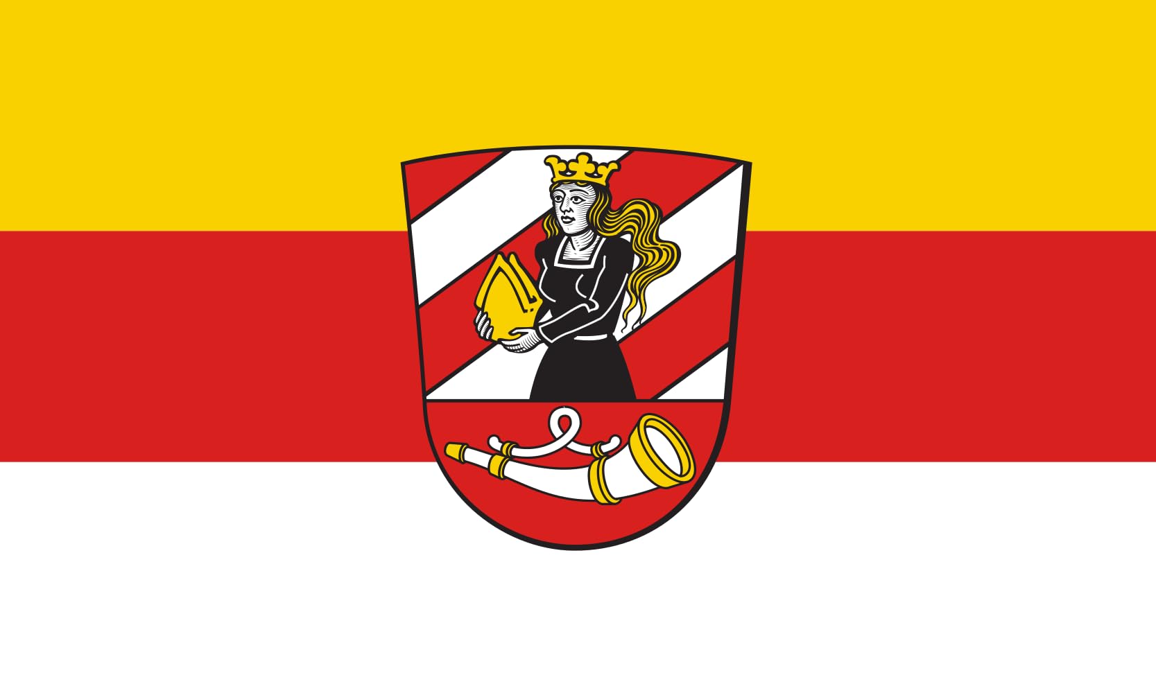 Drapeau paysage Landkreis Neu-Ulm 1.35m² pour décoration extérieure