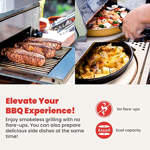 Capt'n Cook Ovenplus Portable Gas Pizza Oven - Double Cooking Design For Crispy Crust And Well-Cooked Topping, No Need To Spin, Outdoor Baking And Grilling, Cook With Ease, With Pizza Cutter And Peel #TOP3