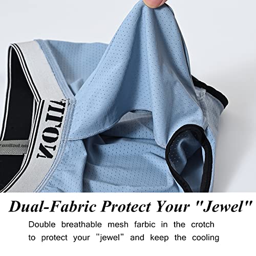 ZONBAILON Men’s Sexy Bulge Enhancing Boxer Briefs Male Athletic Short Leg Boxers Trunk Mesh Breathable Stretchy Underwear4