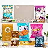 Vegan Hamper – This Vegan Snack Box & Vegetarian Hamper includes 10x items, featuring chocolate, popcorn, nuts, sweets & pretzels. Gifts for Vegans