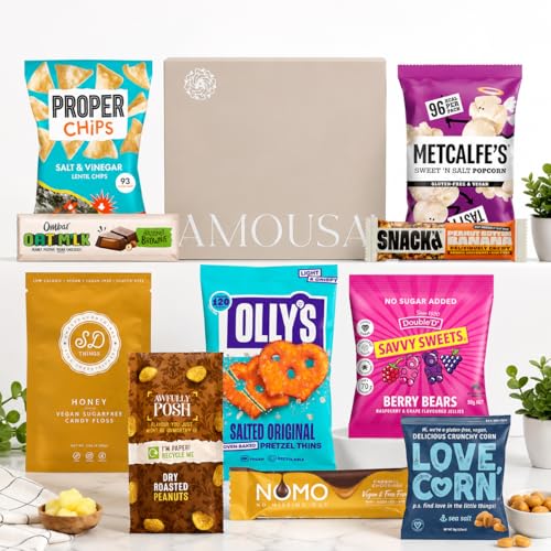 Vegan Hamper This Vegan Snack Box & Vegetarian Hamper includes 10x items featuring chocolate popcorn nuts sweets & pretzels. Gifts for Vegans