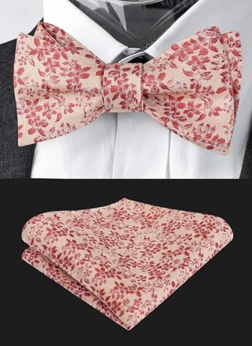 Image of Alizeal Mens 2pcs Floral Pattern Bow Tie Set