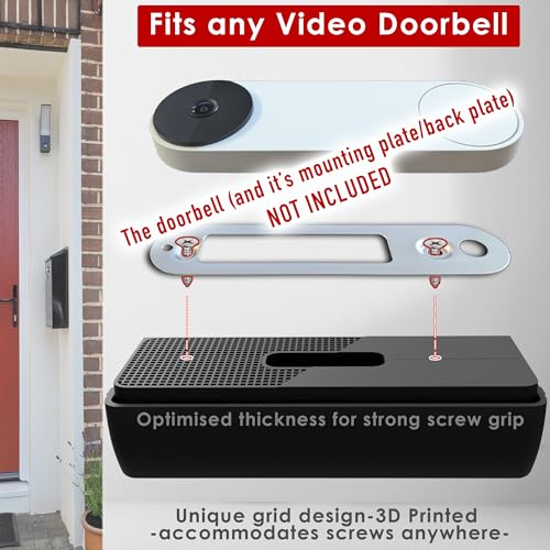 Mars Outpost No Drill Adjustable 25 to 55 Degree Doorbell Angle Mount Compatible with All Nest Video Doorbell Battery and Wired 1st & 2nd Angle Adjustment Adapter Mounting Bracket Wedge Kit by Mars Outpost - Used condition - Image 6