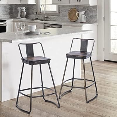 Vintage Metal Bar Stools Set of 2, Counter Height Italy Ubuy