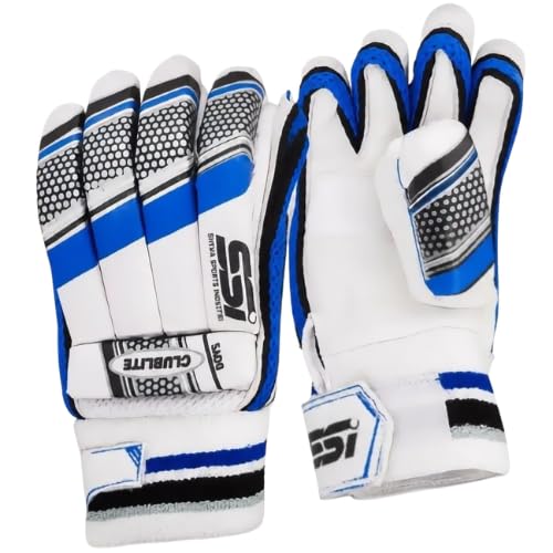 SSI ClubLite Boys Batting Gloves - Blue | Cricket Batting Gloves with Palm Grip, Comfortable Fit for Practice & Matches Lightweight Design, Finger Protection-image-18
