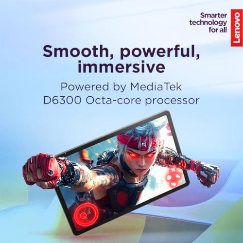 Image of Lenovo 11″ Tablet, 2.5K Touchscreen IPS Display, MediaTek Dimensity 6300 | 90Hz, 8GB RAM, 384GB Storage(UFS+128GB SD), All-Day Battery, Quad Dolby Atmos-tuned Speakers, Tab Pen & Folio Case, Luna Grey