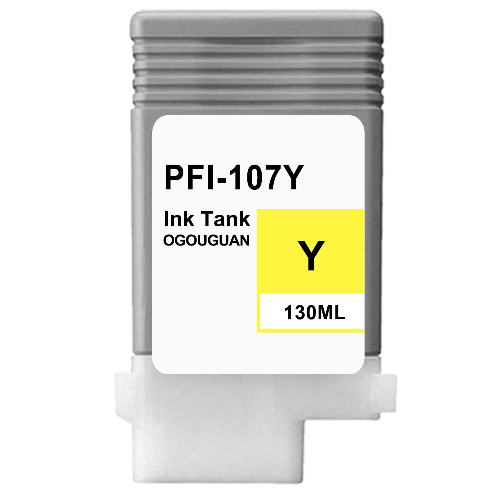 OGOUGUANPFI-107 PFI107 Compatible Ink cartridges Replacement for PFI107 PFI 107 PFI-107MBK PFI-107BK PFI-107C PFI-107M PFI-107Y Image PROGRAF iPF670 iPF680 iPF685 iPF770 iPF780 iPF785 (Yellow)