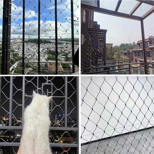 Filet de sécurité flexible acier inoxydable balcon barrière antichute - 8