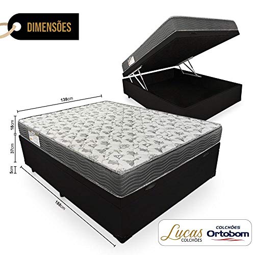 Cama Box Com Baú Casal + Colchão De Espuma D33 - Ortobom - Iso 100 138cm