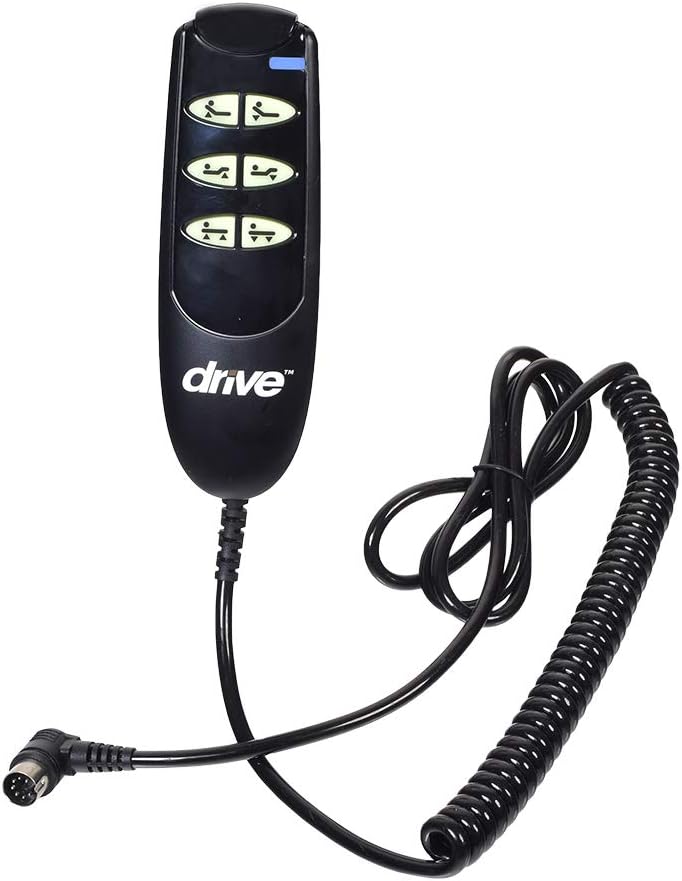 AlveyTech 6 Button 7-Pin Hand Control Pendant for The Drive Medical Ultra Light Delta Bed (15033 & 15235) - Replacement Remote Compatible with Listed Model Hospital Beds Only, Drive PN 15033HC-G