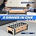 SereneLife 38” Table Top Air Hockey and 40” Foosball Set, 2-in-1 Swivel Game Table with Soccer Balls, Pushers, and Pucks for Game Rooms, Arcades, Bars, Parties, Family Gatherings