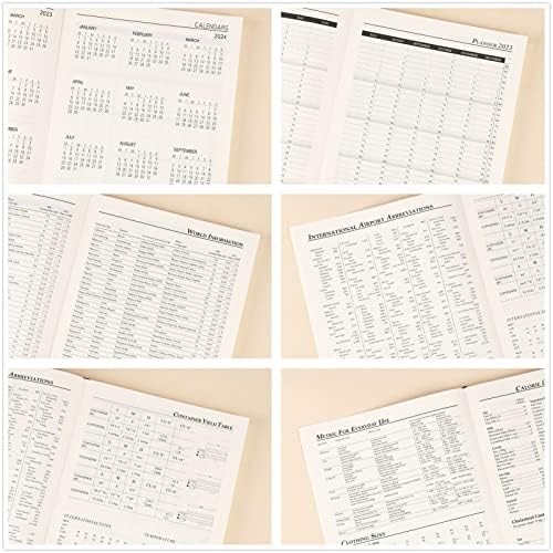 Academic Diary 2023 A5 Day to Page,Schedule Organizer with Calendar Stickers, Agenda Diary Planner with Pen Holder and Pen,Premium Thicker Paper 14 X 21.5 cm (Black)