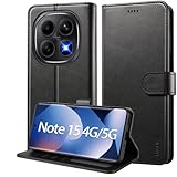 WAURZ Hülle für Xiaomi Redmi Note 15 4G/5G, Handyhülle Klappbar Schutzhülle Leder Flip Case Kartenfach Ständer Handytasche Hüllen Etui Cover Klapphülle,Schwarz