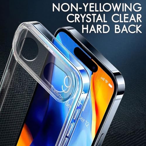 Image of Fashionury 3D Raised Transparent Crystal Clear Back Cover for iPhone 17 Air | Shockproof Design | Anti-Slip Grip | Camera Protection | 360 Degree Protection Mobile Case