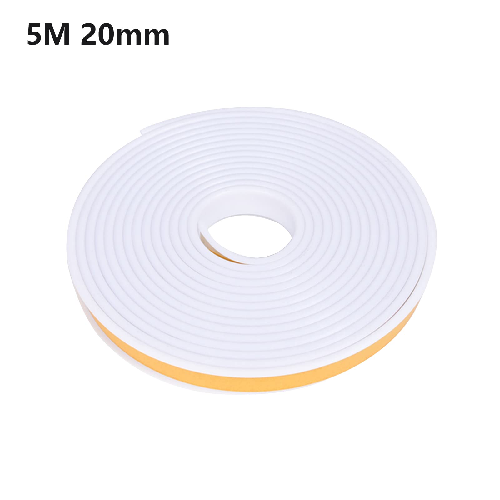 Cinta autoadhesiva para muebles, 5 metros de cinta para bordes de muebles, TPE flexible, protección de bordes plegable, para bordes de armario, listones,encimeras (negro, 25 mm x 5 m) — view 12