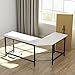 Tribesigns Modern L Shaped Desk, 66 inch Corner Computer Desk PC Laptop Gaming Table Workstation for Home Office Wood & Metal (White/Black)
