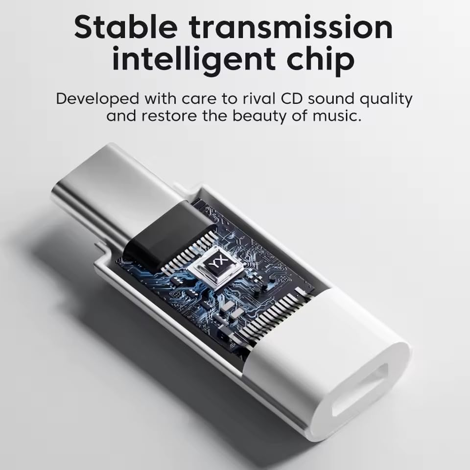 Image of ETZIN Lighting Female to USB C Male Audio Adapter for Phone 15 16 Pro Max Plus IPad Air McBook Galaxy Android Phones, Connector Support Audio & Microphone, Not for Charge & Data Transfer EPL-1518CC