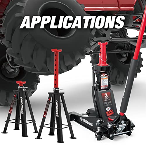 Road Dawg Atz830027Hd Torin Hydraulic Low And High Profile Professional Grade Foldable Garage Service/Floor Jack With Quick Lift Pump, 3 Ton (6,600 Lb) Capacity, Black #TOP2