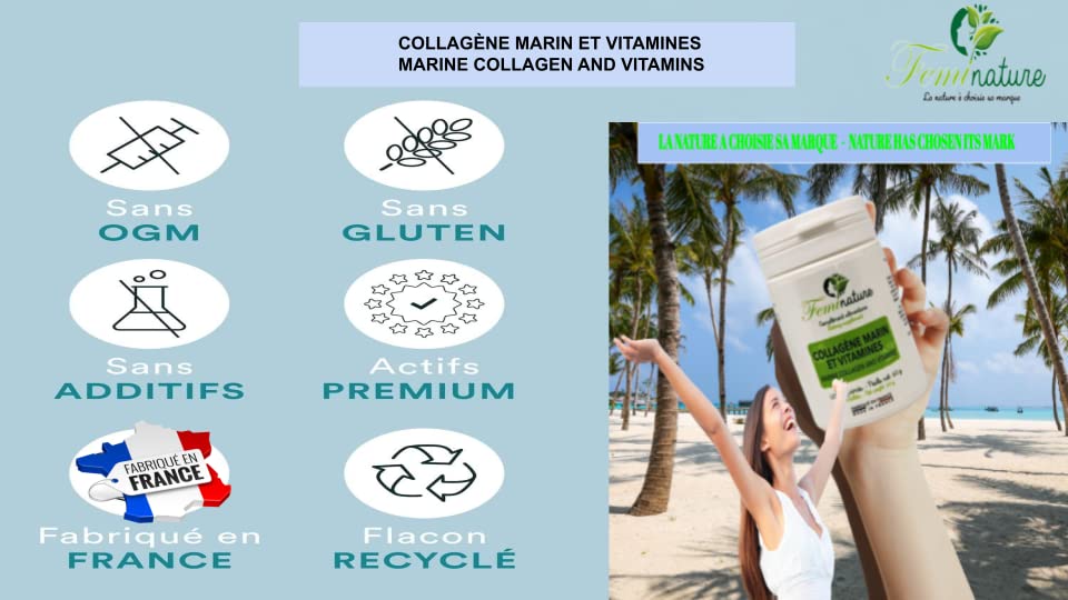 Complément Alimentaire Collagène Marin - Hydratation Peau, Protection Os & Articulations - Marque Plastimea