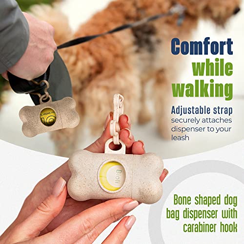 BIOLI Poo Bags Dogs Set - Value Pack 360 Count Universal Fit - Biodegradable Poop Bags Dog Rolls With Extra Poo Bag Holder - Unscented Colour Yellow (BIOBLEND360) - Image 4