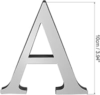 Vista 2 de PATIKIL Adhesivos de pared de acrílico 3D con letras A, autoadhesivas, para decoración del hogar, letrero artístico, para bricolaje, decoración