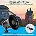 Pyramid Outdoor Trumpet Car Horn Speaker - 5” Pa Horn Speaker w/ 8 Ohms Impedance, 15 Watt Power, Adjustable Bracket, 10' Pre-Wired Cord, 3.5mm Mono - Pa Speaker for Cb Radio Car Siren System-PS5