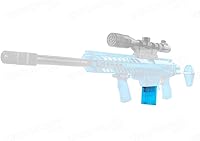 Vista 6 de WORKER 10 dardos clip de recarga rápida para Nerf N-Strike Elite Color Azul Transparente