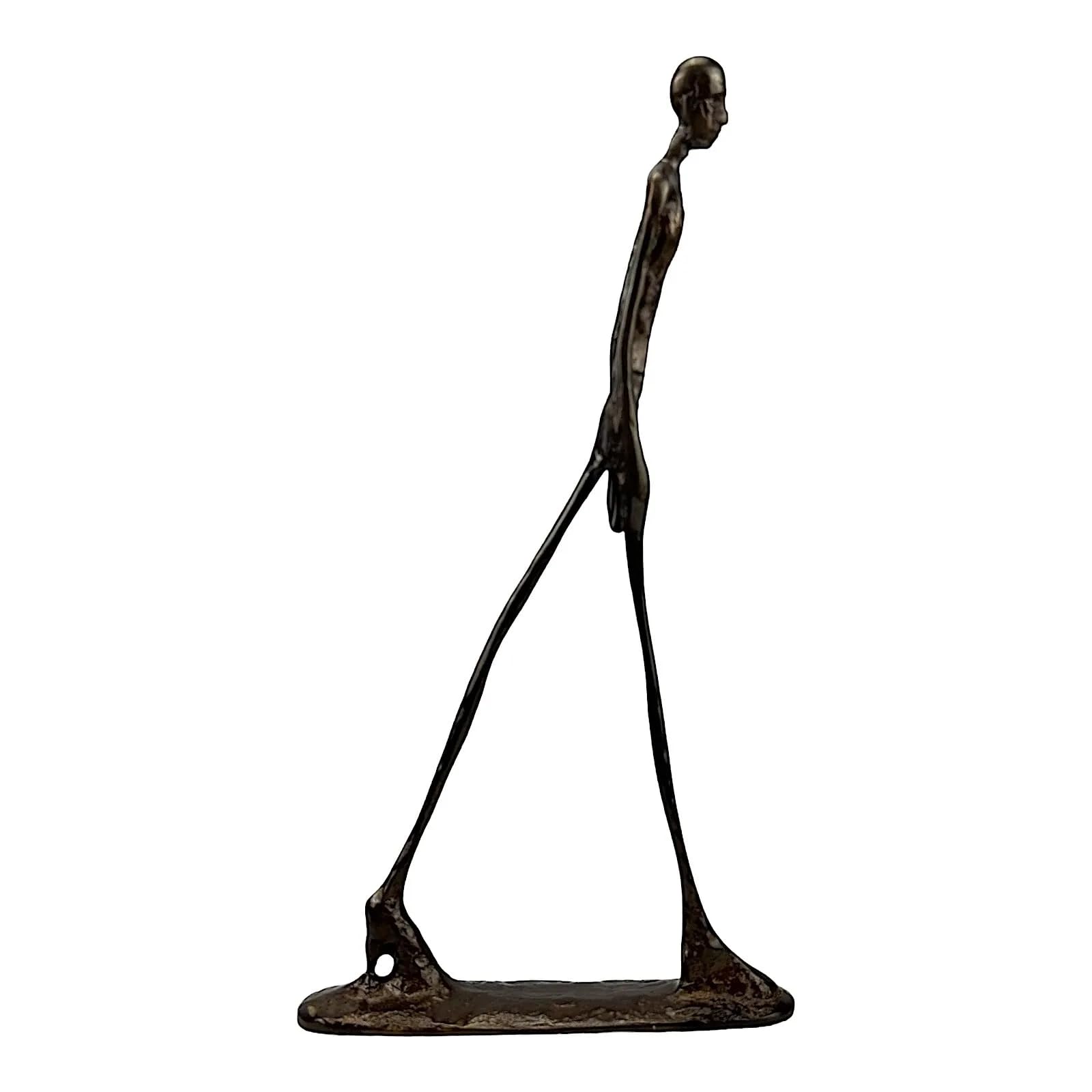 Giacometti - Escultura de estatua de hombre caminando de bronce real, réplica vintage