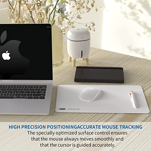 Wengtech Telfon Mouse Pad With Non-Slip,Portable,Ultra Thin,Stain Resistant,Easy To Clean And Pinpoint Accurancy Design For Computer, Laptop, Office, Home And Travel(White, 11.2 X 7.7 X 0.03 Inches) #TOP2