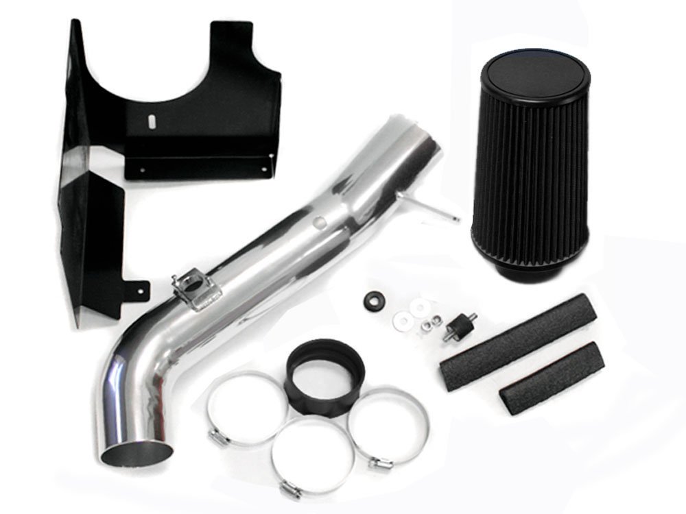 Heatshield cold AIR Intake KIT FIT 2001-2004 Chevrolet Silverado 2500HD 3500 6.6L V8 / 2001-2004 GMC Sierra 2500HD 3500 6.6 6.6L Duramax Turbo Diesel ENGINE (BLACK)