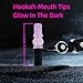 KKDUCK Resin Hookah Mouthpiece Glow in The Dark Shisha Silicone Tips with Detachable Lanyard Universal Fit& Easy to Clean for Hookah Accessories 5 Colors