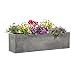 Produktbild blumfeldt Solidflor Pflanzkübel Pflanztopf Übertopf Blumentopf (75 x 20 x 20 cm, Fiberglas, Beton-Optik, frostsicher, niedriges Gewicht, sicherer Stand) hellgrau