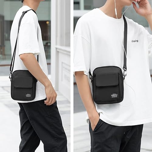 Miniatura 2 de chinatera Bolso bandolera pequeño para hombre para teléfono celular, mini bolso cruzado de hombro para hombres
