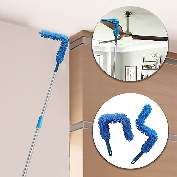 Fan Mop Cleaner with Flexible Stainless Steel Stick Mop Duster for Floor Cleaning, Car, Kitchen, Ac Cleaning, Office with Long Road (1) (B0B31PG6WZ) Amazon Price History, Amazon Price Tracker