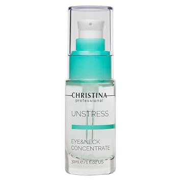 -CHRISTINA- Unstress Eye and Neck Concentrate Hydrating Peptide Serum for Face | Soothing Relief and Softening Effect | Face Serum Balances Skin Microflora 1 fl. oz 30 ml