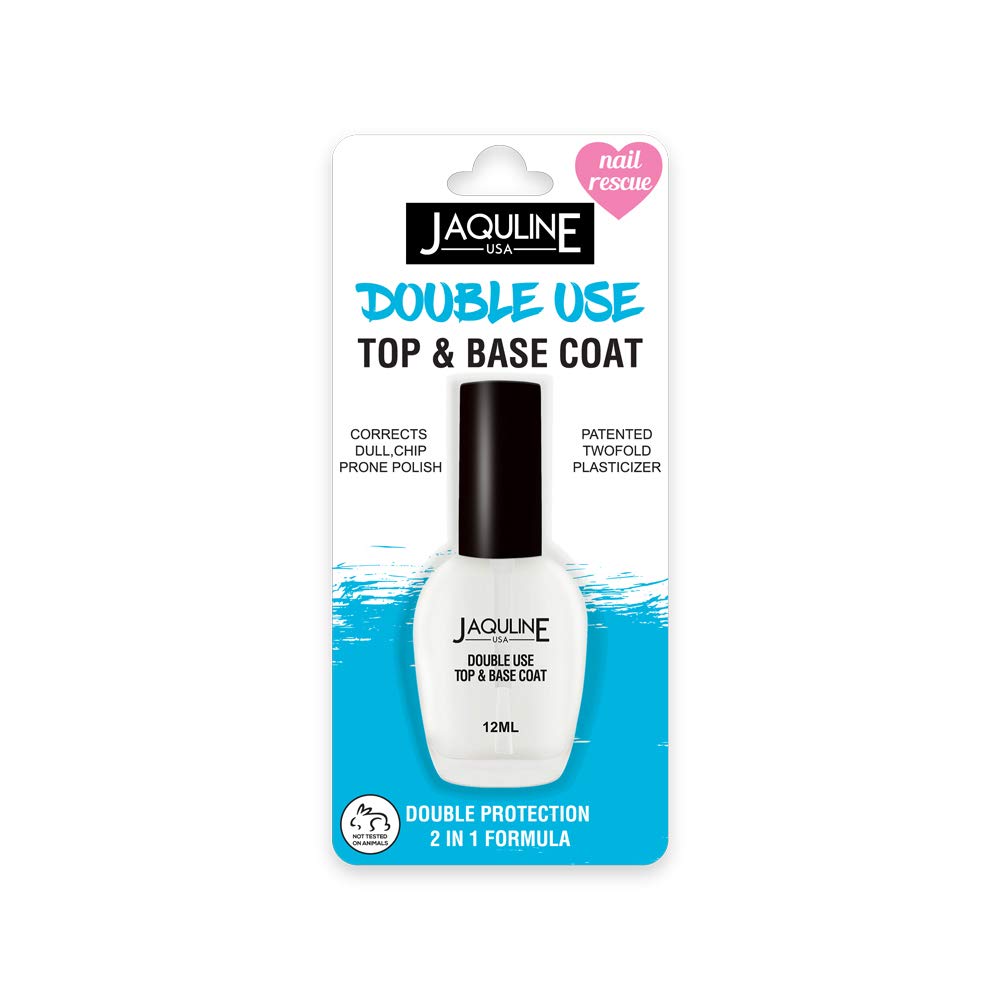 Buy Jaquline USA Double Use Top & Base Coat, White, 12 ml Online at Low