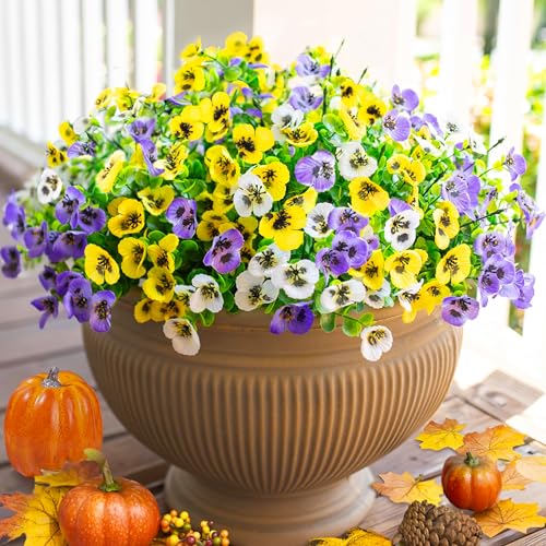 Artificial Fall Fake Mums Flowers Plants for Outdoor