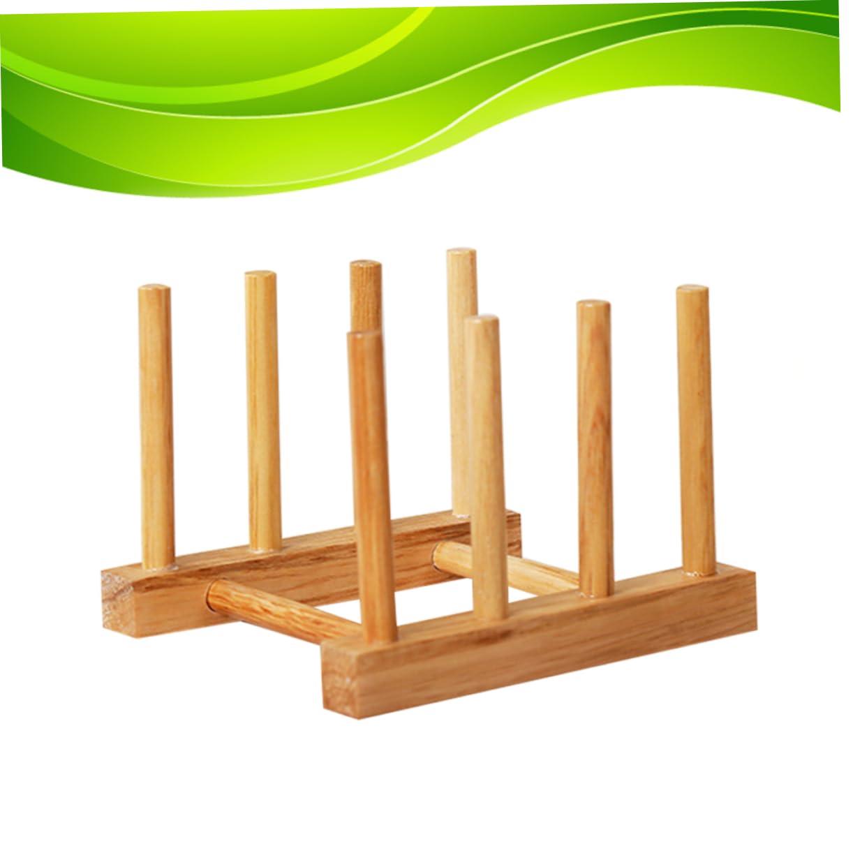 CONGARTENO Solid Wood Dish Stand Bamboo Drying Rack Dishes Draining Board Kitchen Cabinet Organizer Shelf