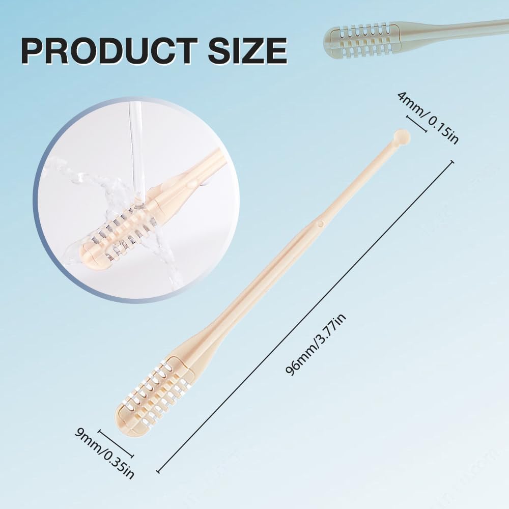 Unisex Handheld 360° Rotating mini Double-Headed Nose Hair Trimmer, no Charging Required, Made of Skin-Friendly Material for Added Safety, Washable and Reusable, and Includes a Free Ear Pick