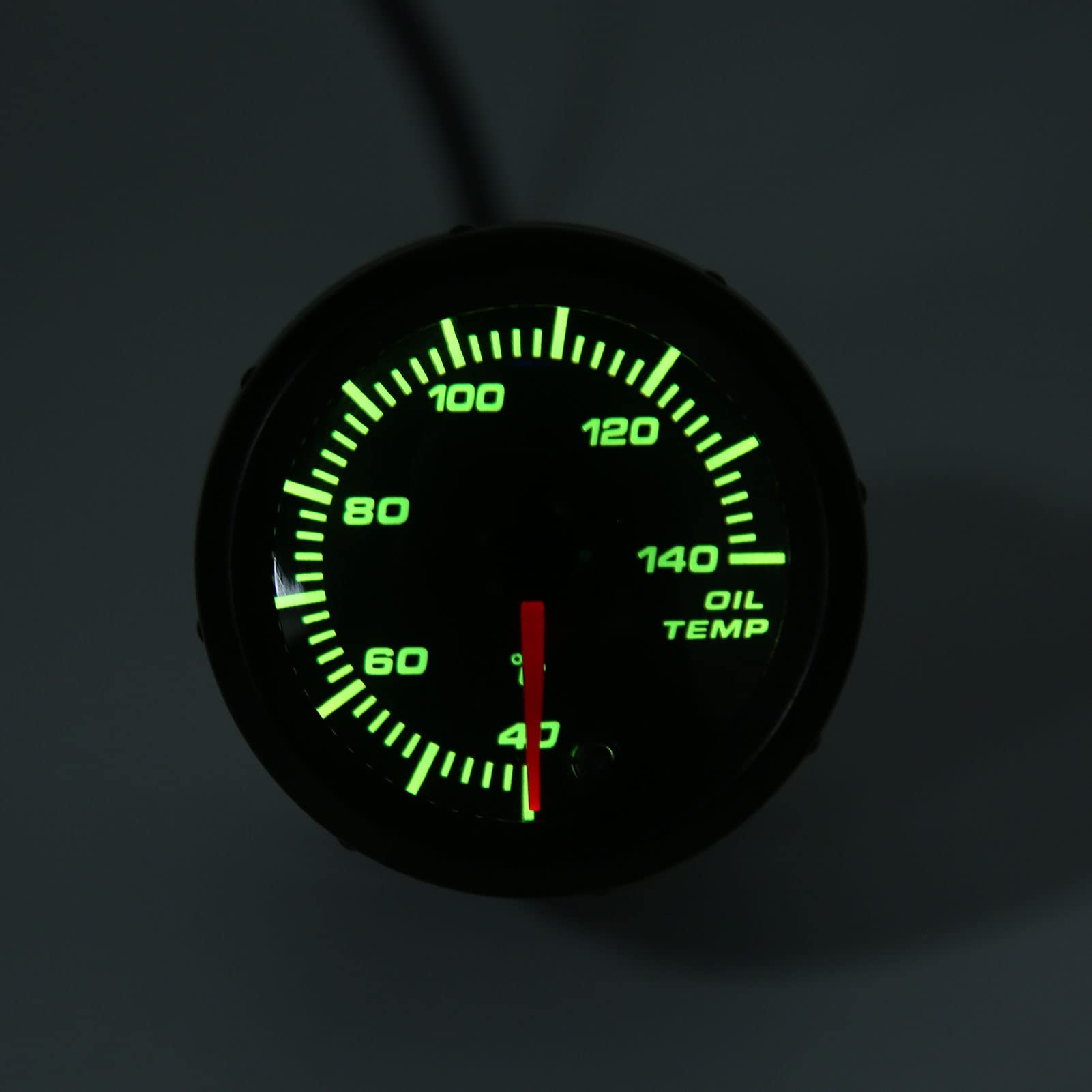 Termometro per indicatore temperatura olio 52 mm Alta sensibilità Retroilluminazione a LED a 7 colori Monitor accurato temperatura olio motore per auto Moto Materiale ABS