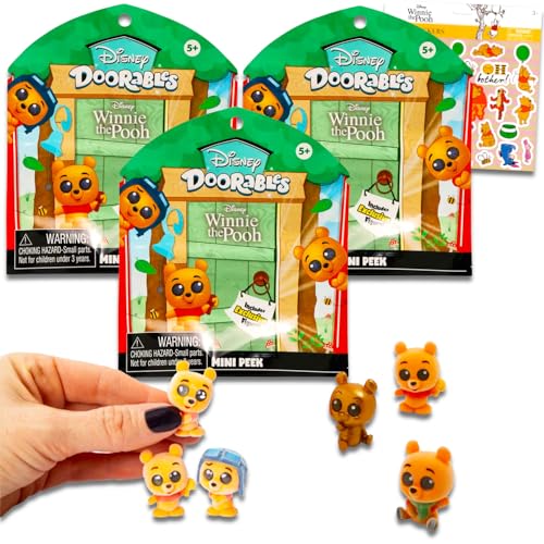 Figurines Winnie l'ourson autocollants et mini pièces de collection