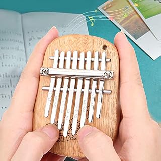 Tomotato Kalimba 8 Touches Pouce Piano Kit en Bois Doigt Piano Portable Pouce Piano Clair Son Métal Marimba Clés avec… – Image 3