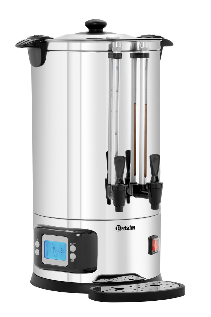 Distributeur inox d'eau chaude & thé 15 Litres électronique, argenté, 2500 W, 220 V - MONO