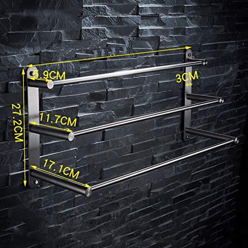 Porte-serviettes triple en inox 304 anti-rouille à séchage rapide