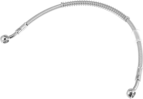 Motoforti 15.75 pulgadas de longitud 0.394 in ID motocicleta línea de freno hidráulico tubo de manguera de aceite de acero inoxidable trenzado cable