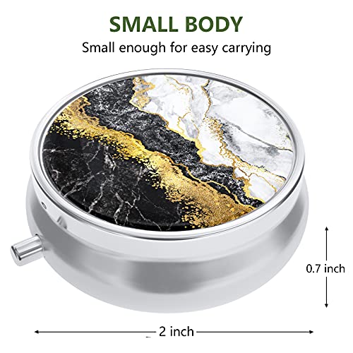 Image of Pill Box, Small Pill Case for Purse & Pocket, Travel Medicine Organizer | Cute Travel Medicine Organizer, Portable Medicine Container Holder to Hold Vitamins, Medication, Fish Oil & Supplement